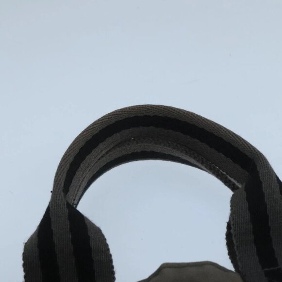 HERMES Fourre Tout PM Tote Bag Canvas Gray Black Auth 104620 - Picture 9 of 16